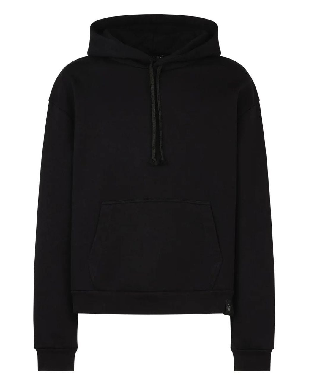 Giuseppe Zanotti Black Logo-Print Hoodie for men