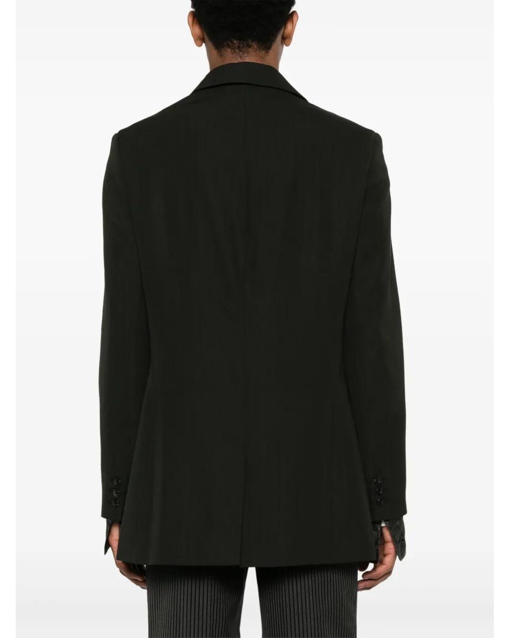 Martine Rose Black Double-Breasted Jacket
