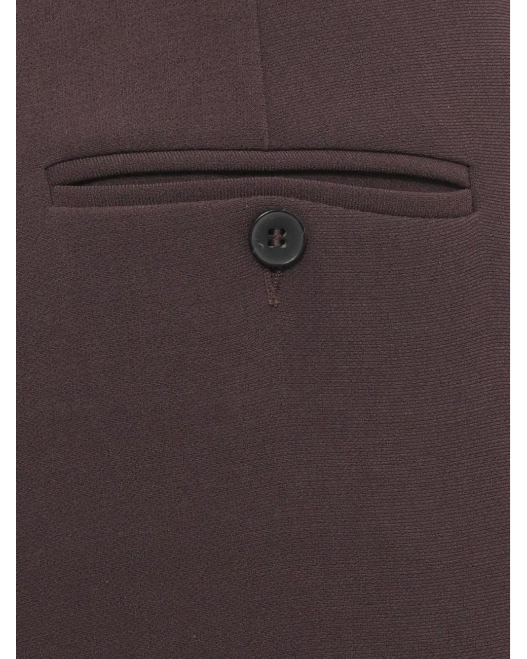 Alberto Biani Brown Straight-Leg Tailored Trousers