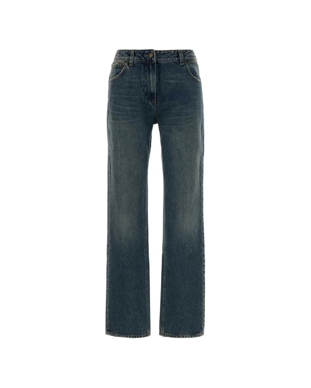 Magda Butrym Blue Jean À Coupe Droite