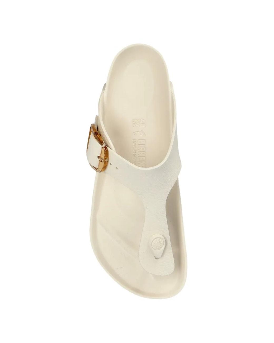Birkenstock White Gizeh Big Buckle Eva