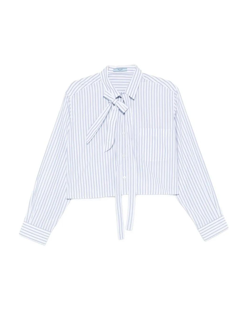 Camicia A Righe di Prada in White
