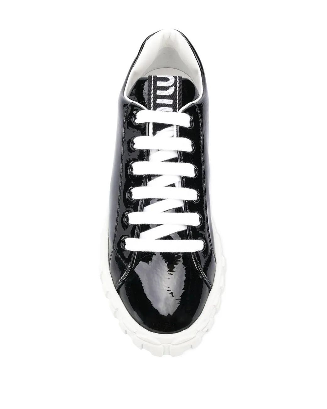 Miu Miu Black Patent Leather Sneakers