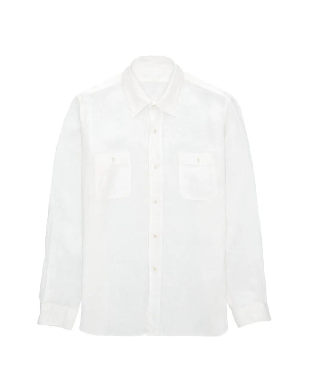 Fortela White Linen Shirt for men