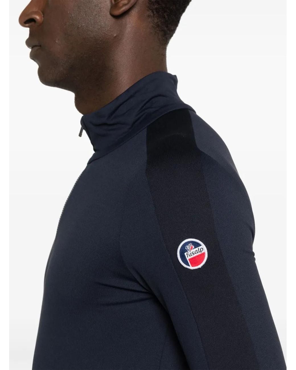 Fusalp Blue Stretch Technical Jersey Ski Top for men
