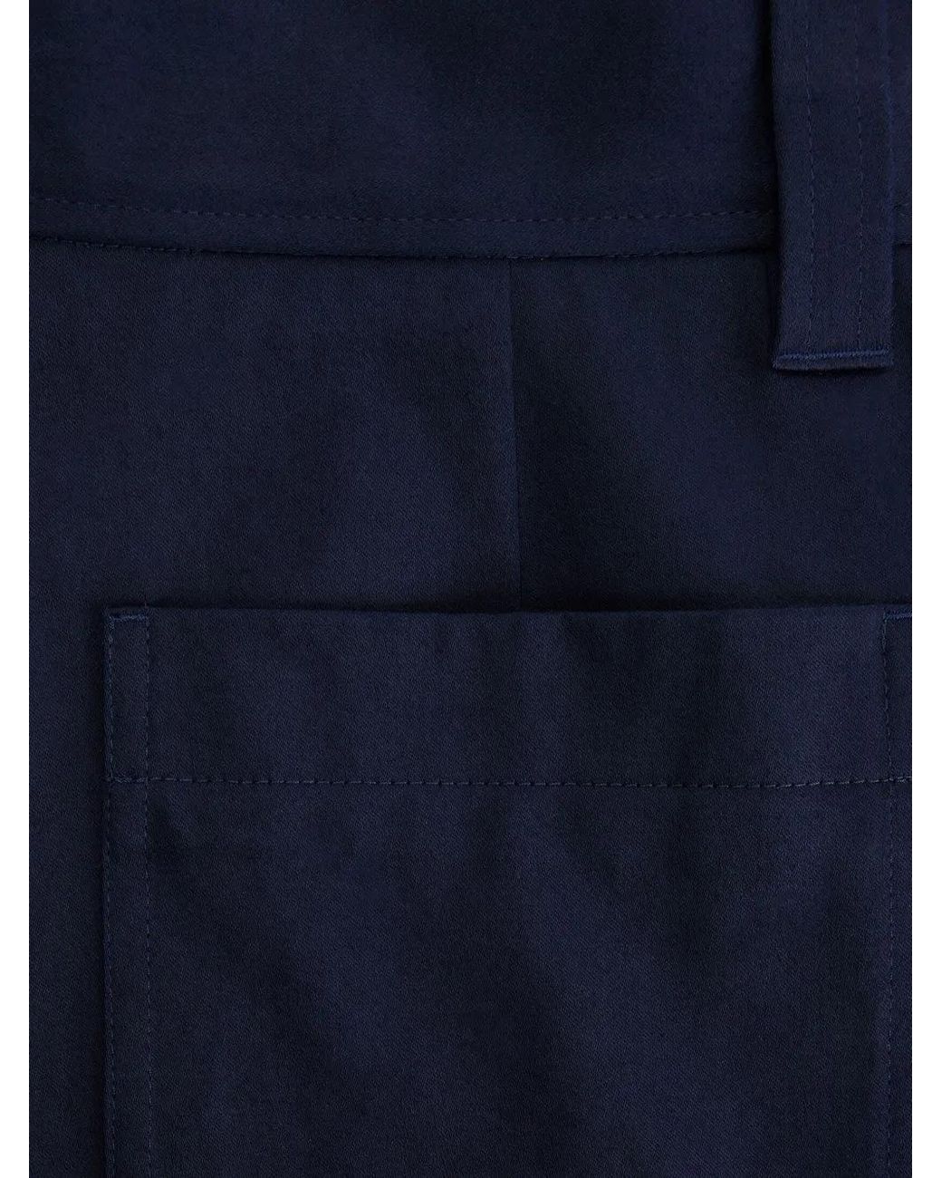 AMI Blue Straight-Leg Cargo Pants for men