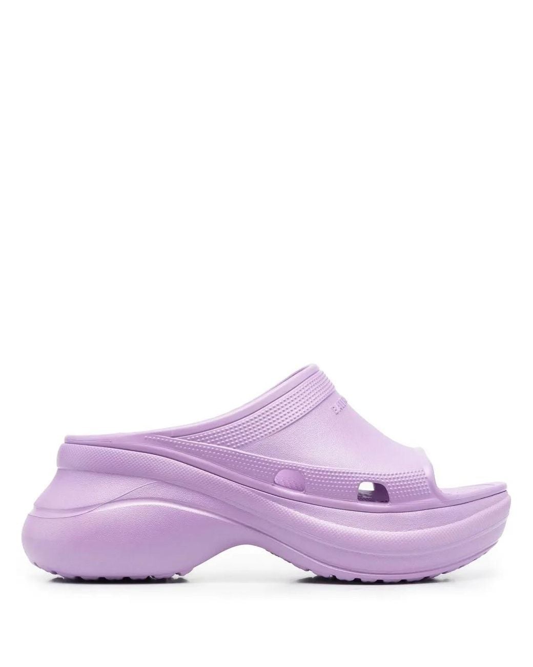 Balenciaga Purple X Crocs Pool Sandals
