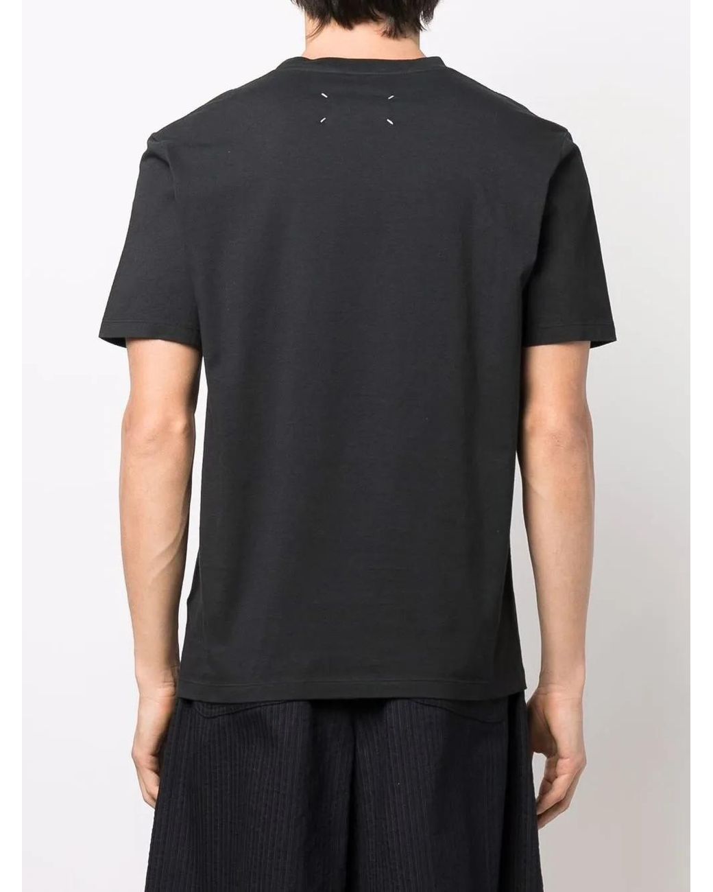 Maison Margiela Black Crew-Neck Cotton T-Shirt for men