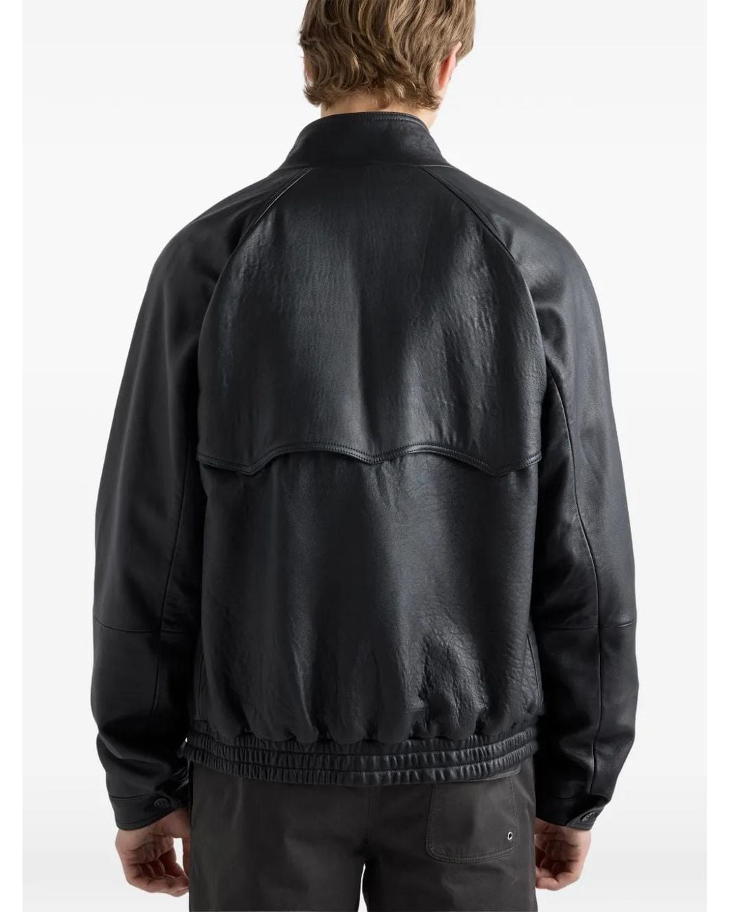Prada Black Nappa Leather Jacket for men