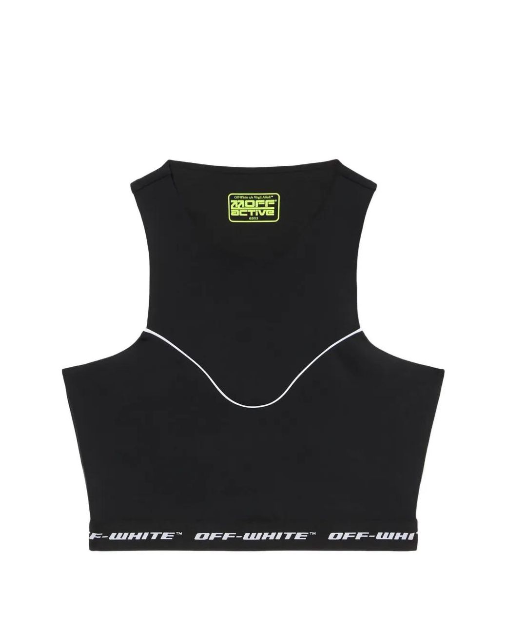 Off-White c/o Virgil Abloh Black Logoband Crop Top