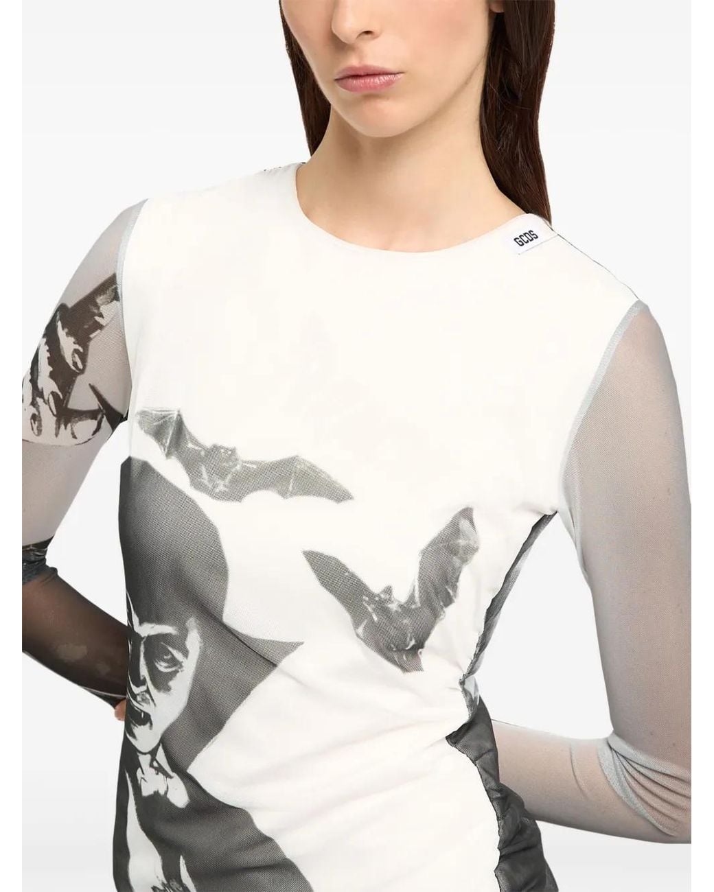 Gcds Gray Dracula Tulle Mini Dress