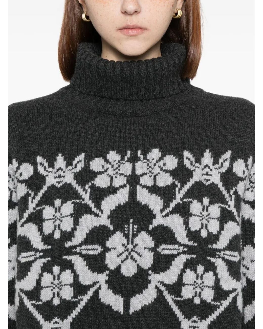 High Sport Black Zoe Fairisle Sweater
