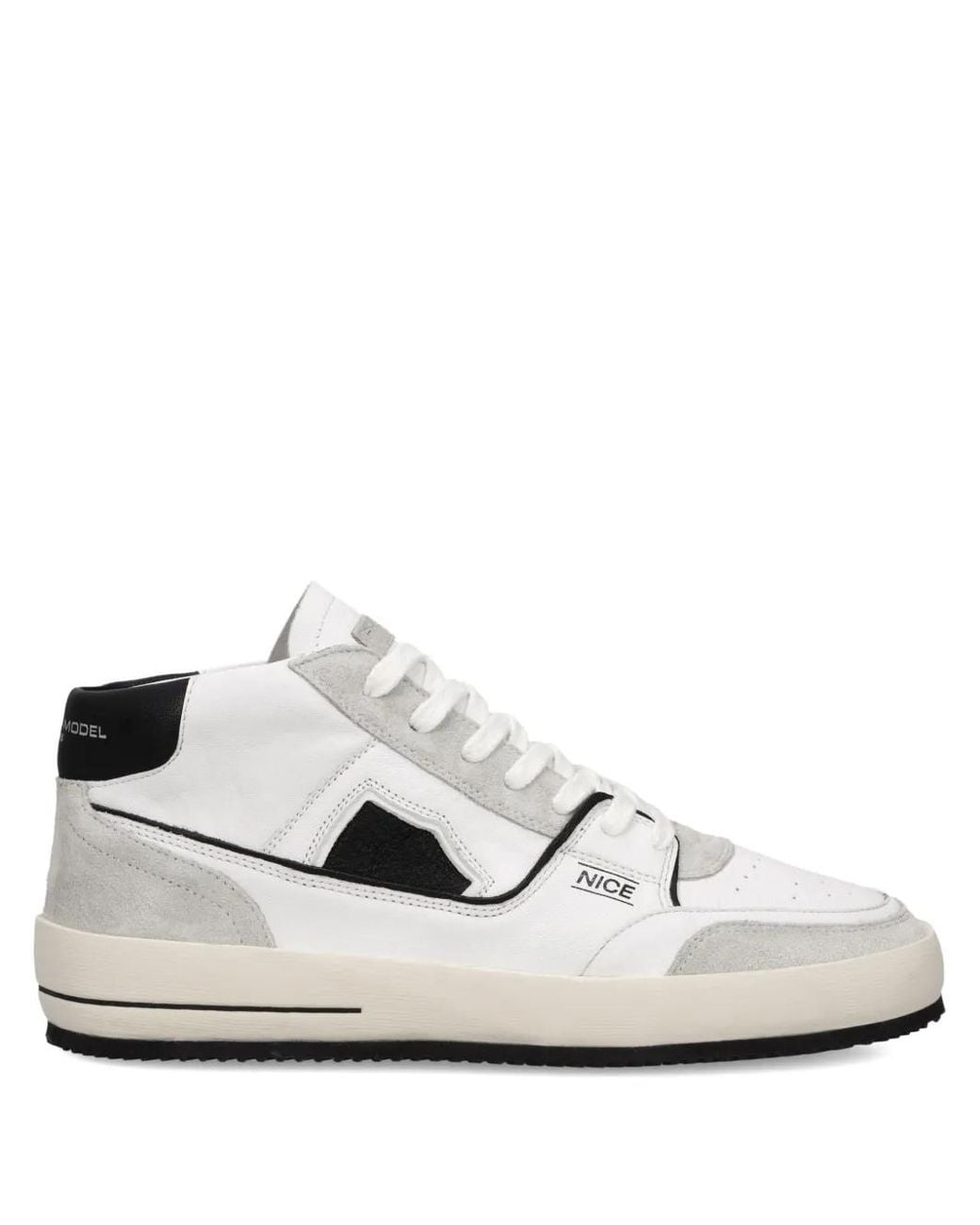 Philippe Model White Nice Leather Low-Top Sneakers for men