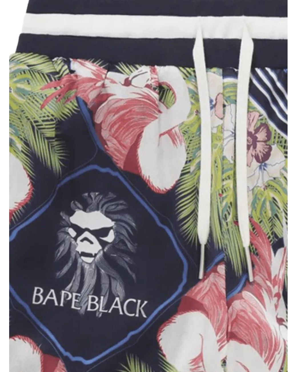 A Bathing Ape Blue Label Silk Shorts for men