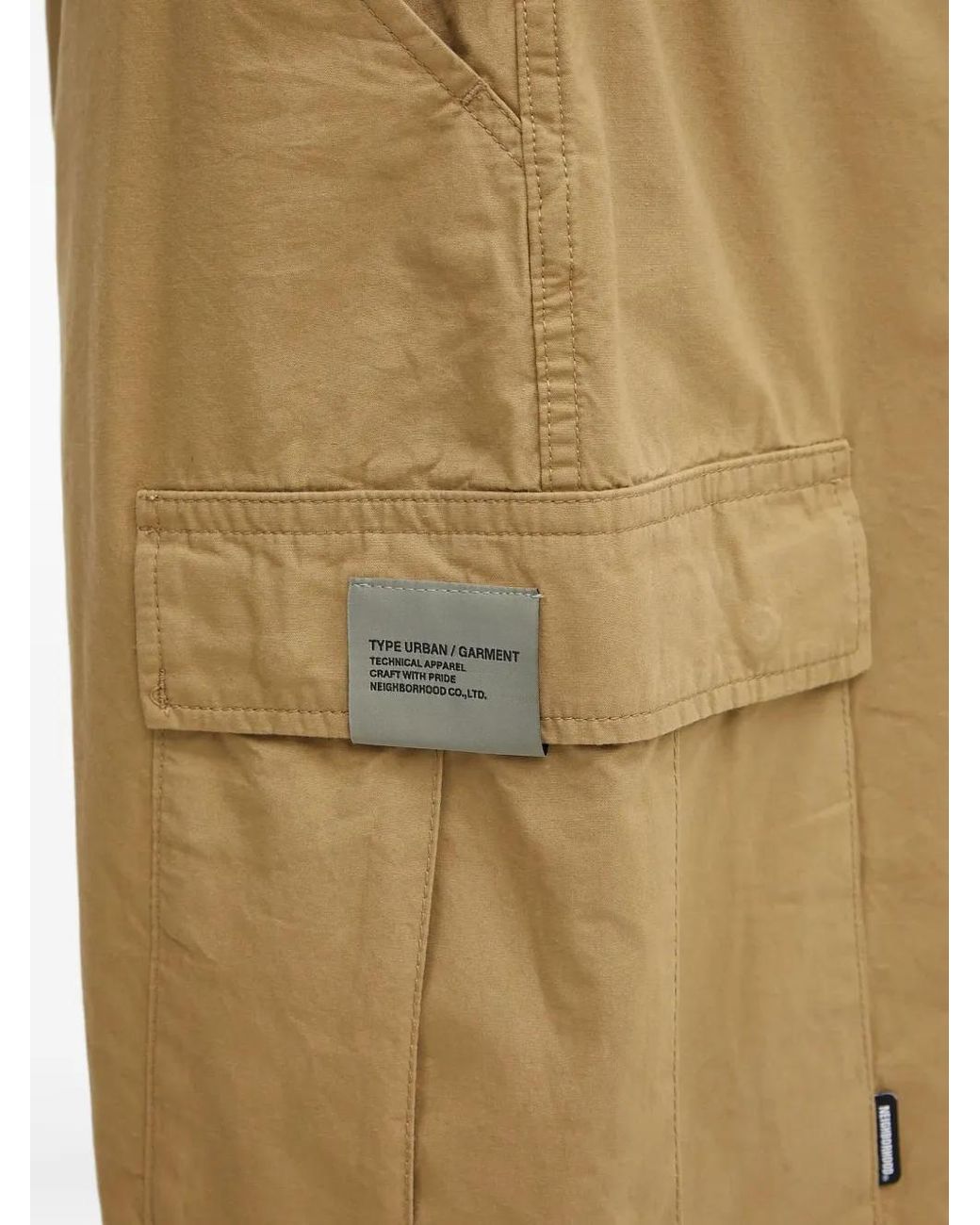 Neighborhood Natural Cargo-Pocket Cotton Shorts for men