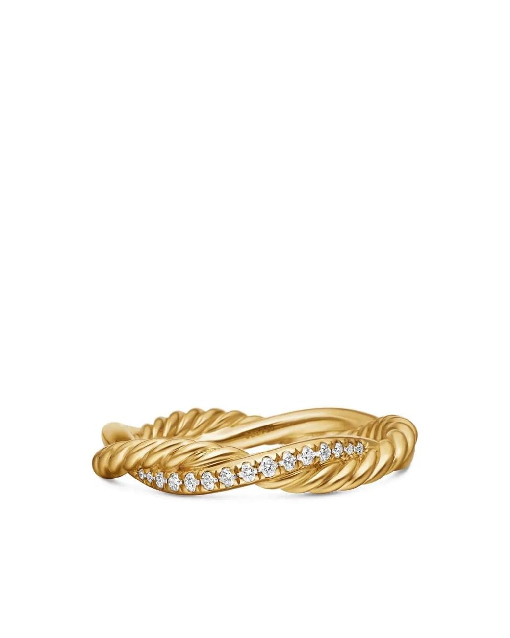 David Yurman White 18Kt Petite Infinity Diamond Band Ring (4Mm)