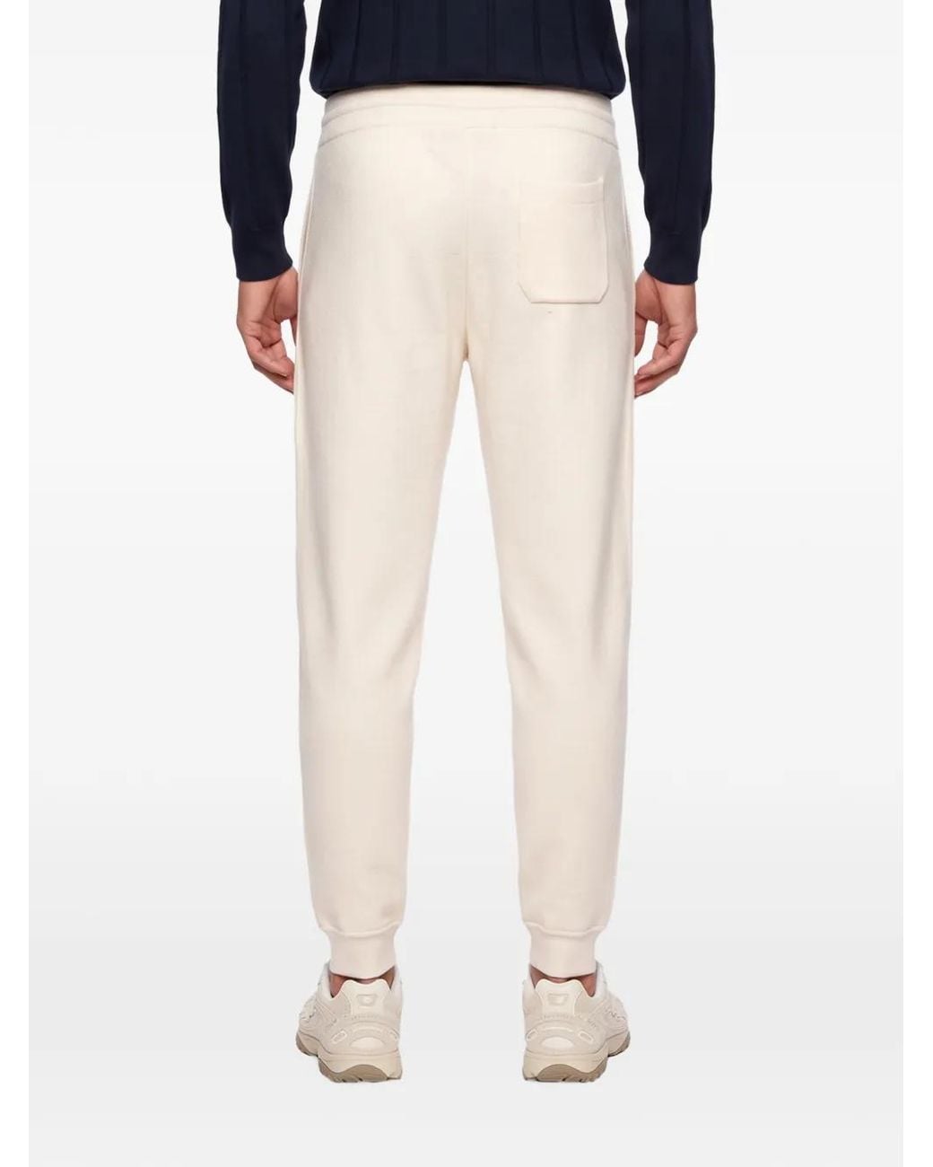 Canali White Drawstring Track Pants for men