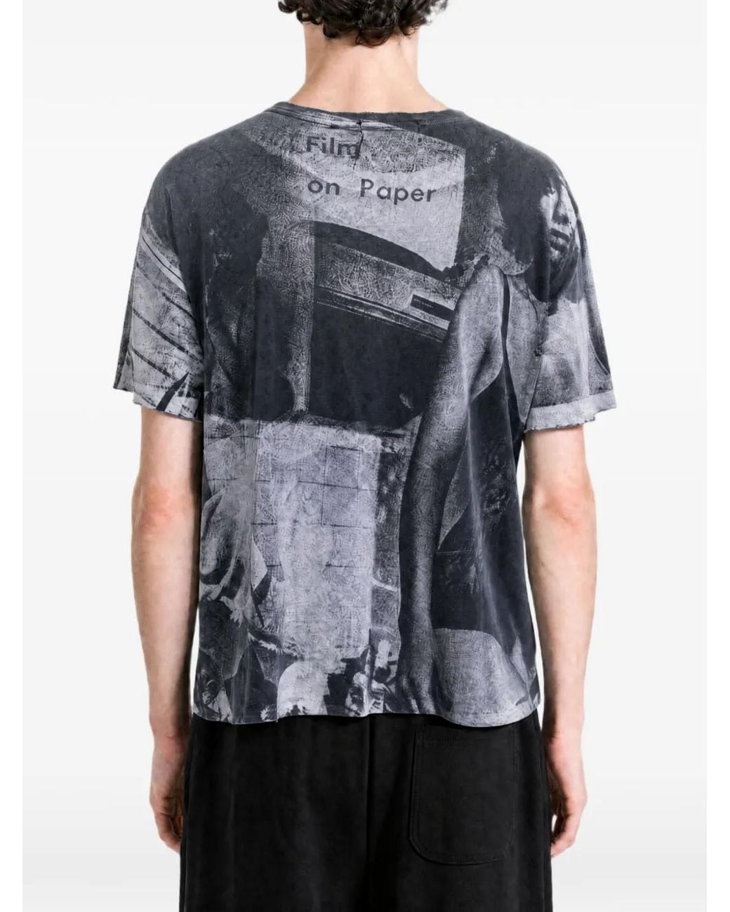 Enfants Riches Deprimes Gray Film On Paper Graphic-Print T-Shirt for men
