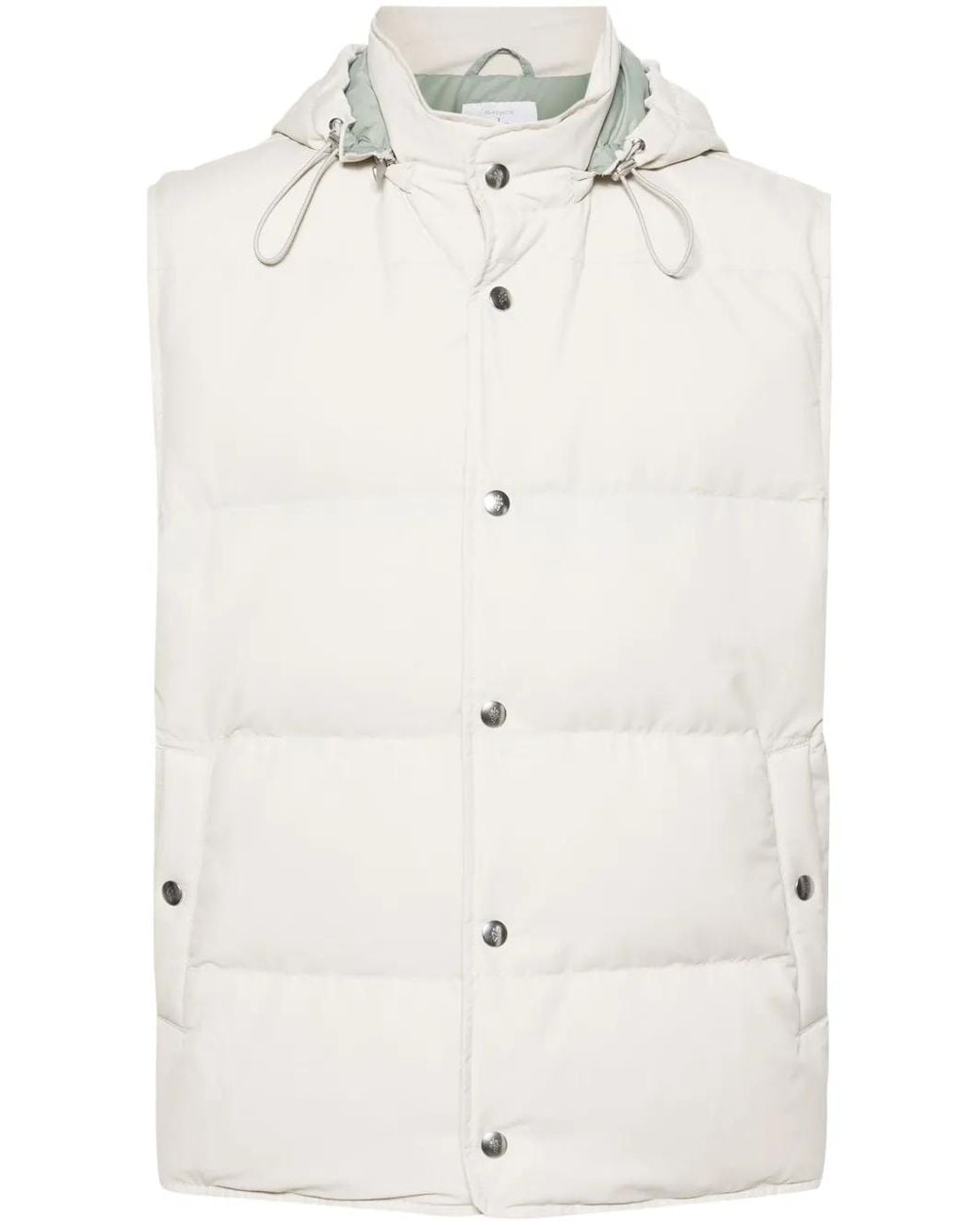 Chaleco Acolchado Con Capucha Eleventy de hombre de color White