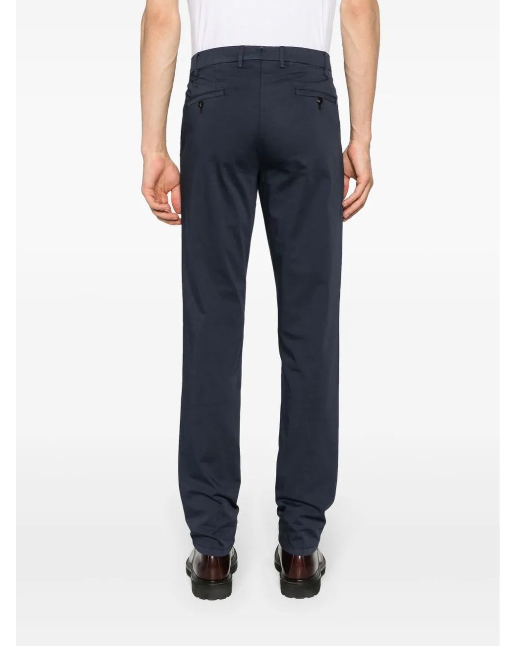 Lardini Blue Mid-Rise Tapered Chinos for men