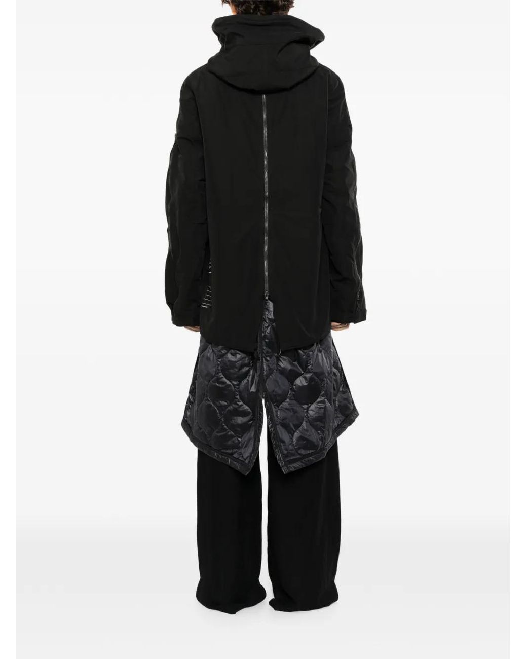Nude:mm Black Hooded Parkas for men