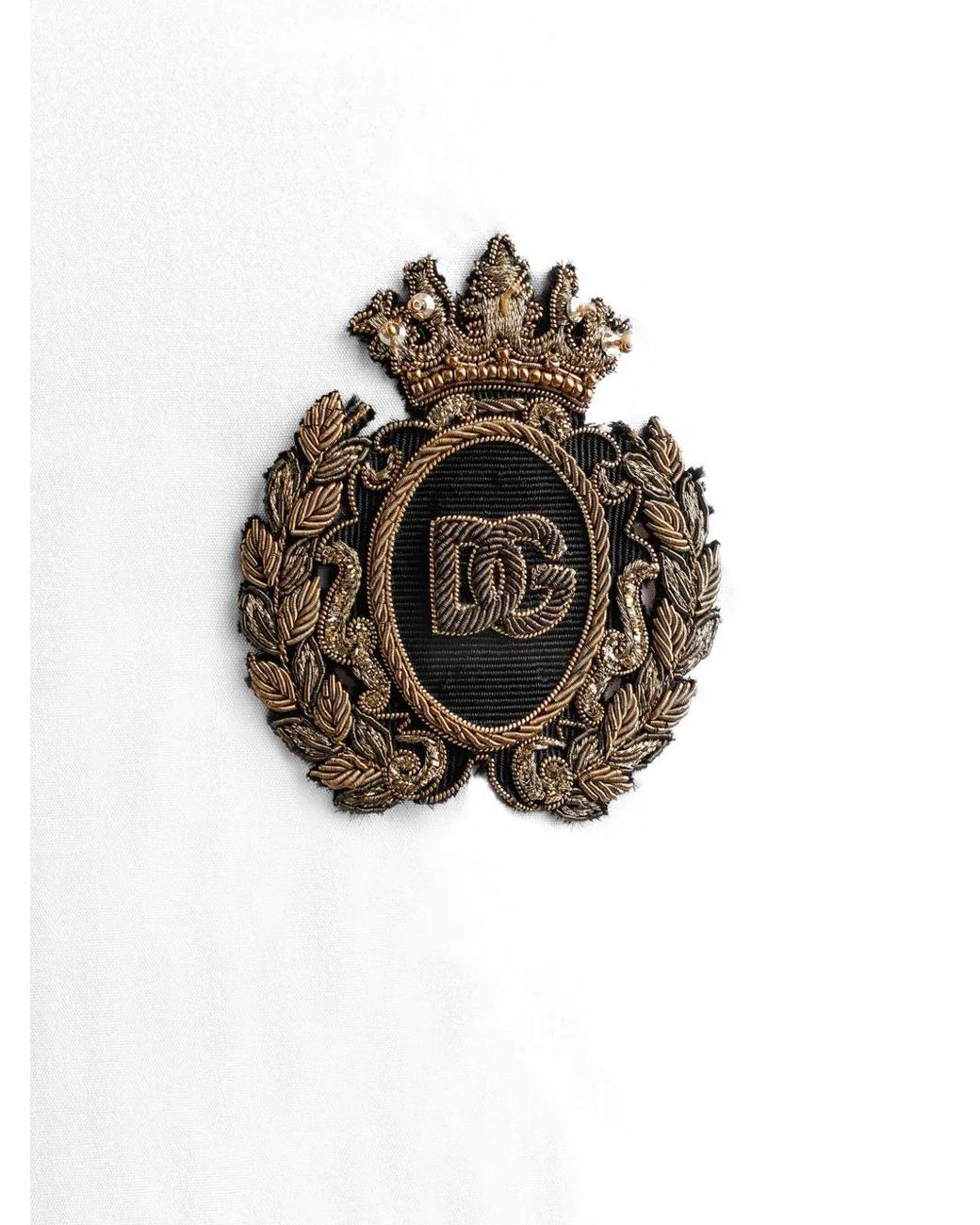 Dolce & Gabbana Hemd Mit Logo-Patch in White für Herren