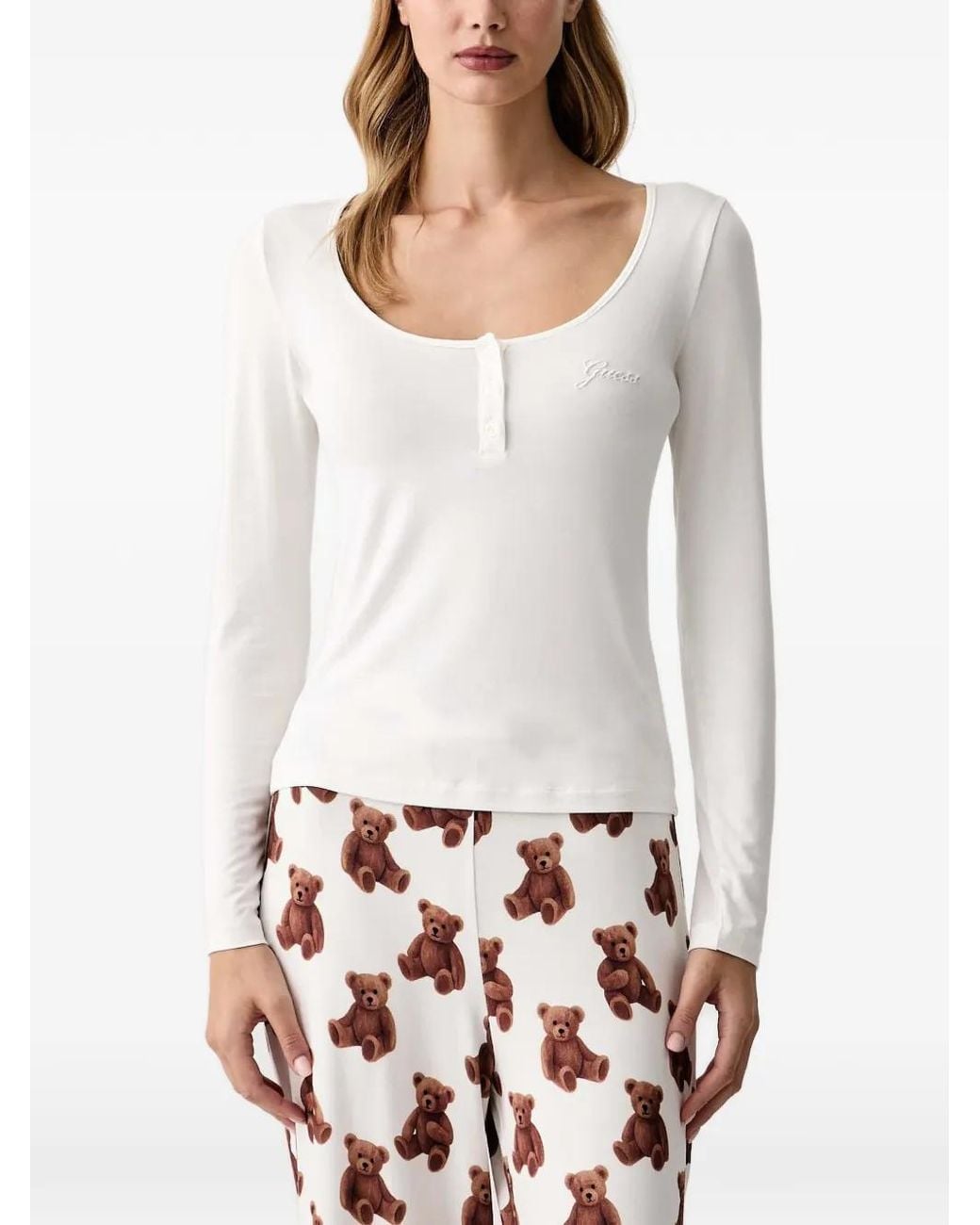 Guess White Aria Pijamas Set