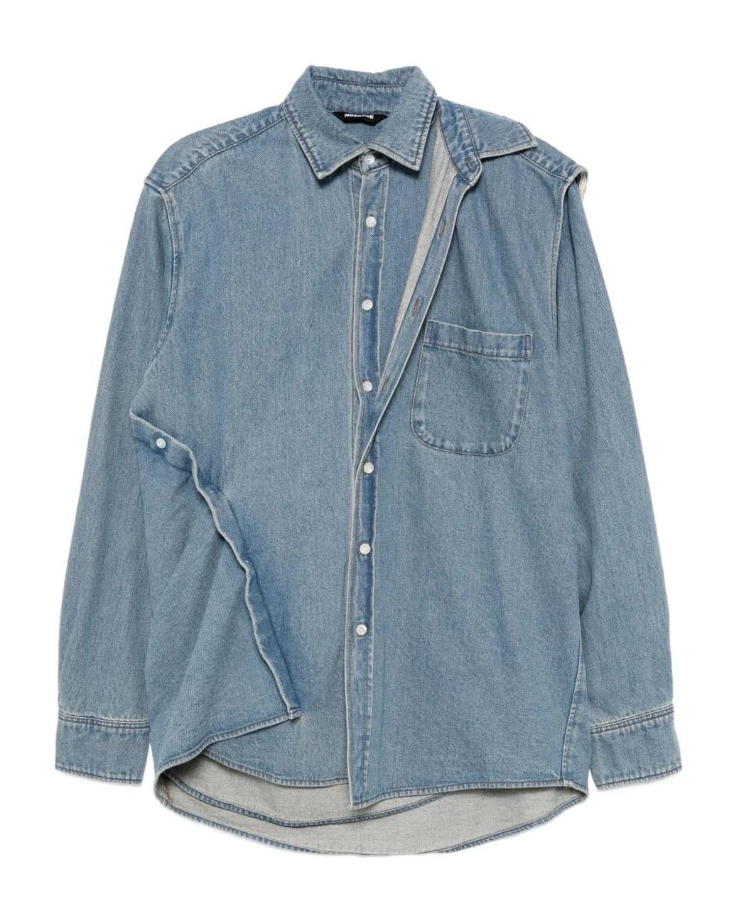 Moohong Blue Double-Layered Denim Shirt