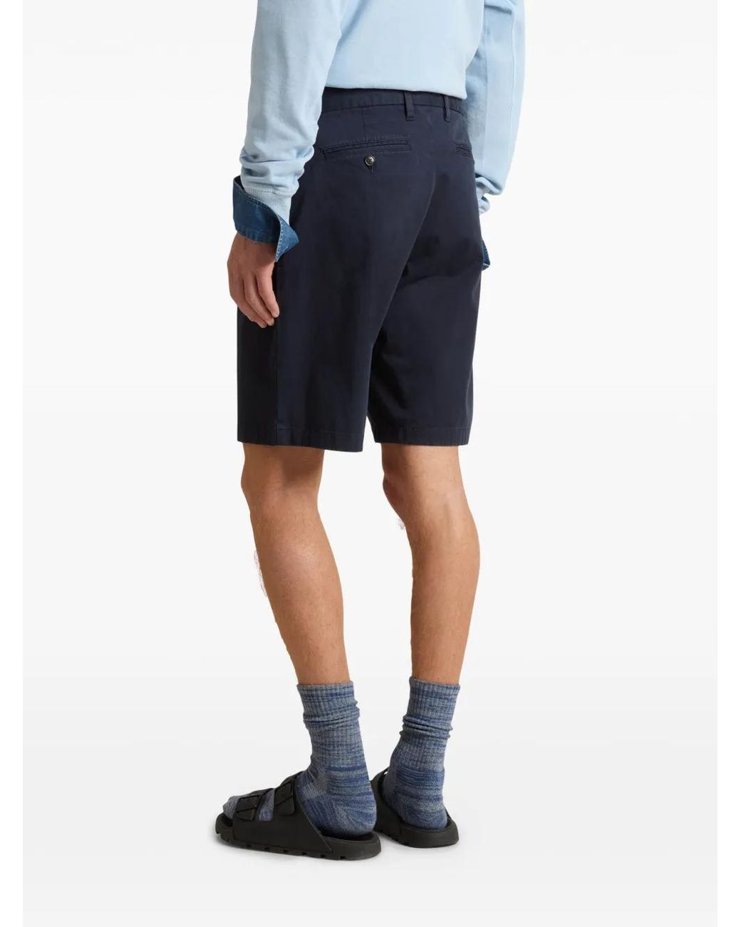 Woolrich Blue Classic Chino Shorts for men