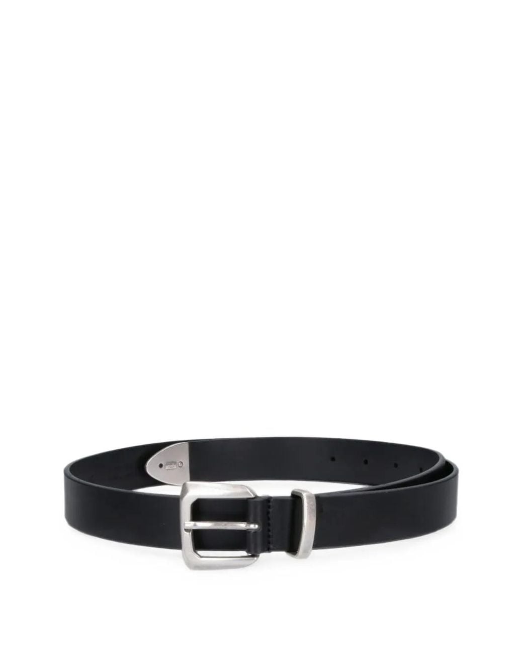 MOLEBO White Buckle-Fastening Leather Belts