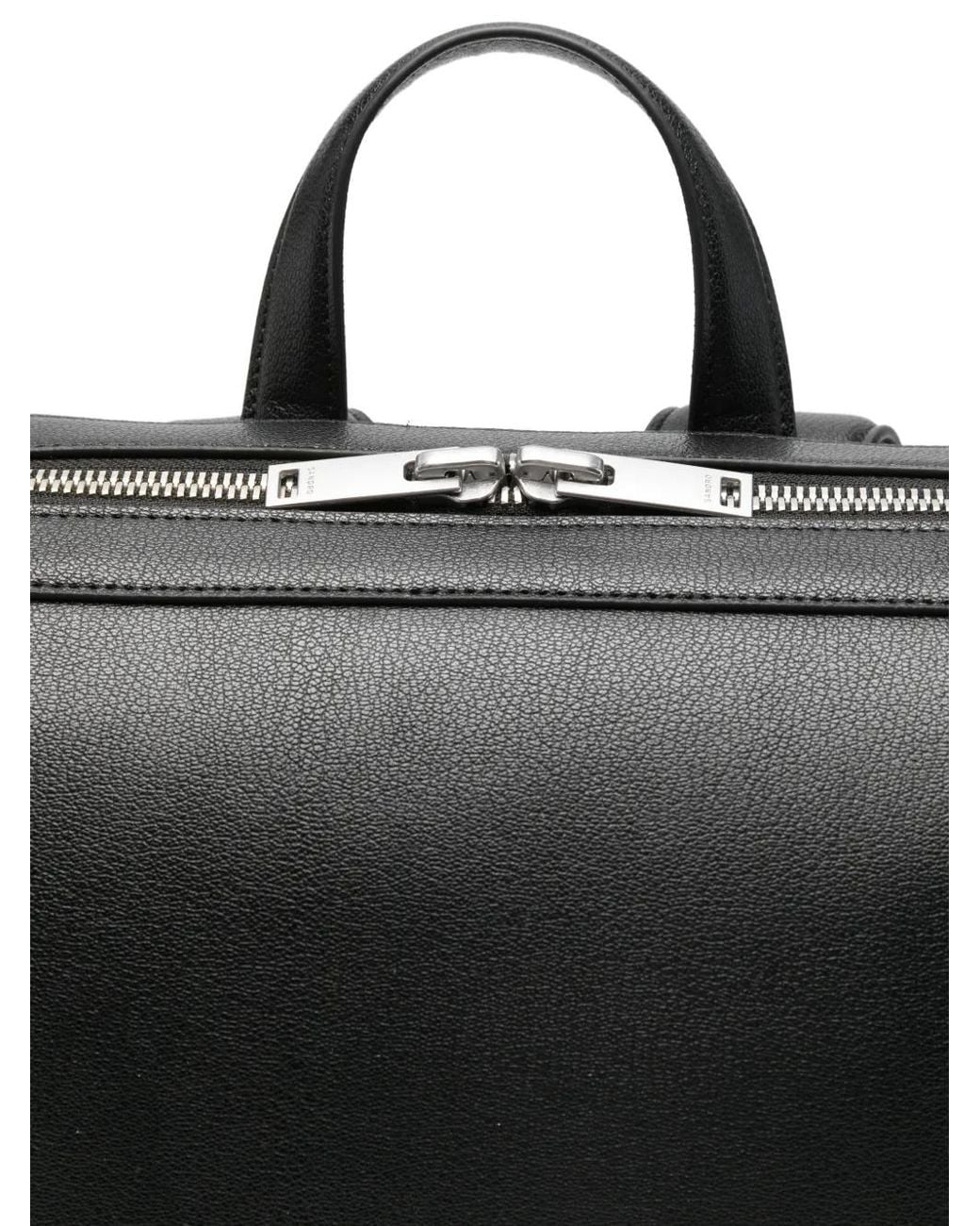Sandro Black Reconstituted Leather Backpack for men