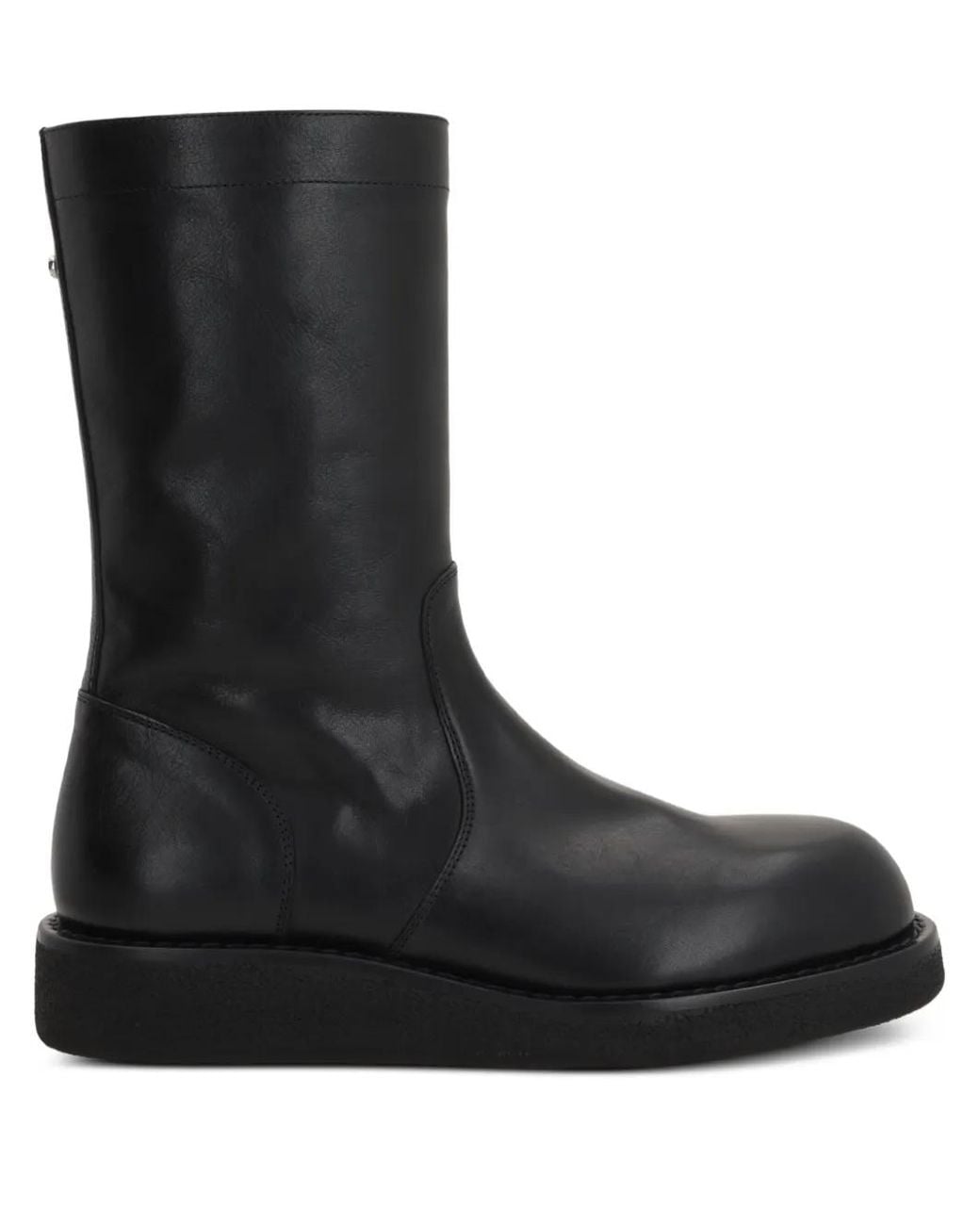Ann Demeulemeester Side-Zip Round-Toe Boots in Black for Men | Lyst