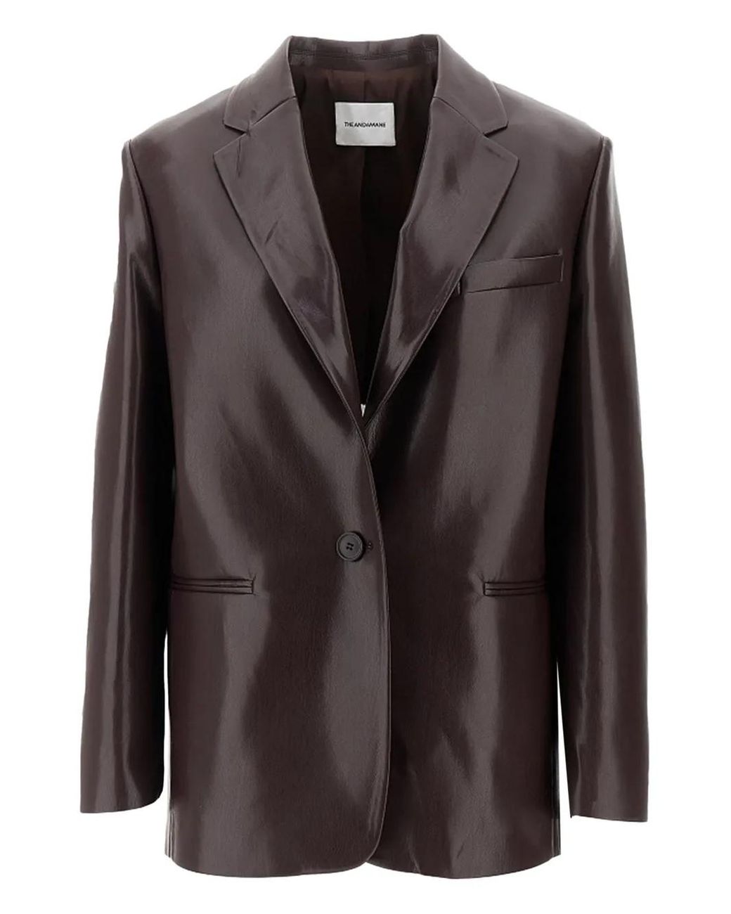 ANDAMANE Black Single-Button Blazer