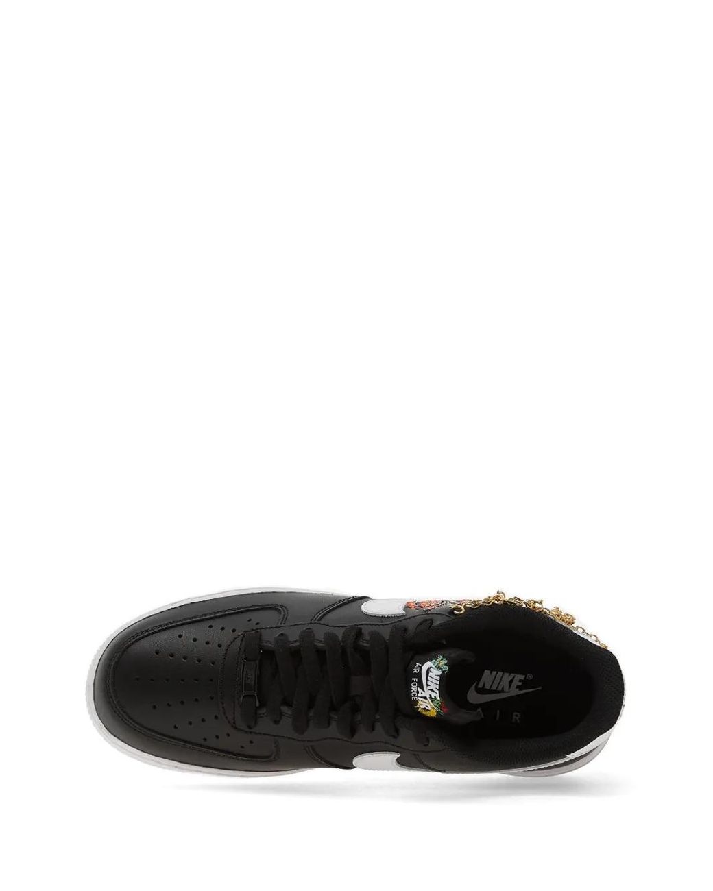 Nike Black Air Force 1 '07 Premium Flowers Sneakers