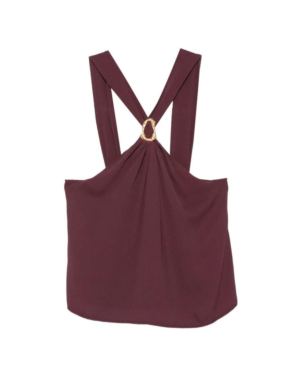 Forte_forte Purple Ring Strap Blouse