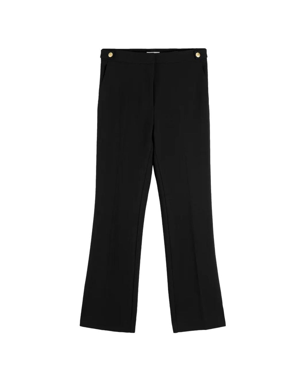 Tommy Hilfiger Black Tone Buttoned Bootcut Trousers