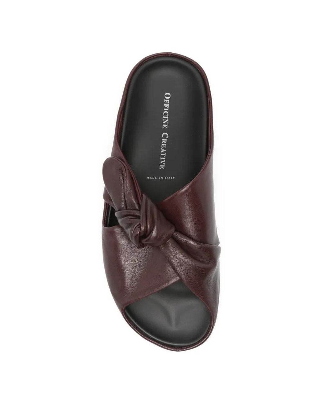 Officine Creative Brown Pelagie Knotted Leather Mules