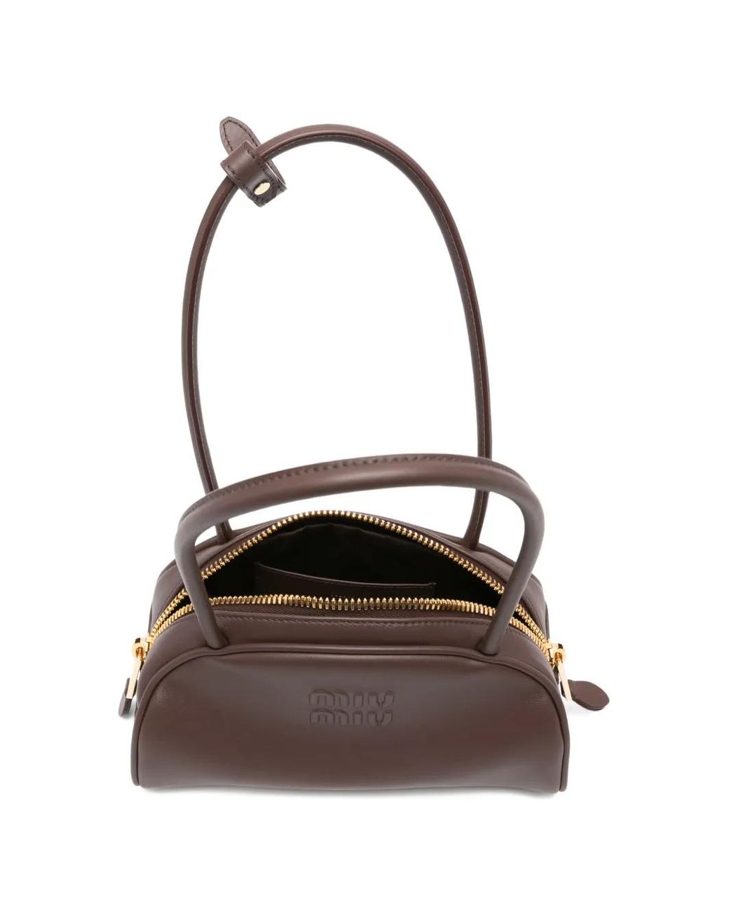 Miu Miu Brown Beau Small Leather Handbag