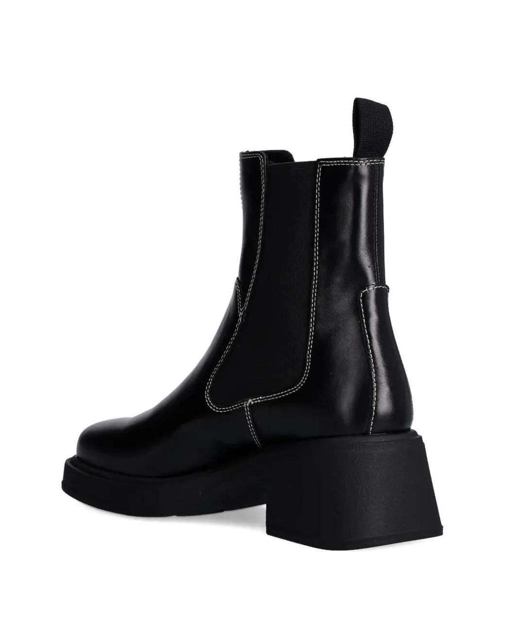 Vagabond Black Dorah Stretch Panel Block Heel Boots