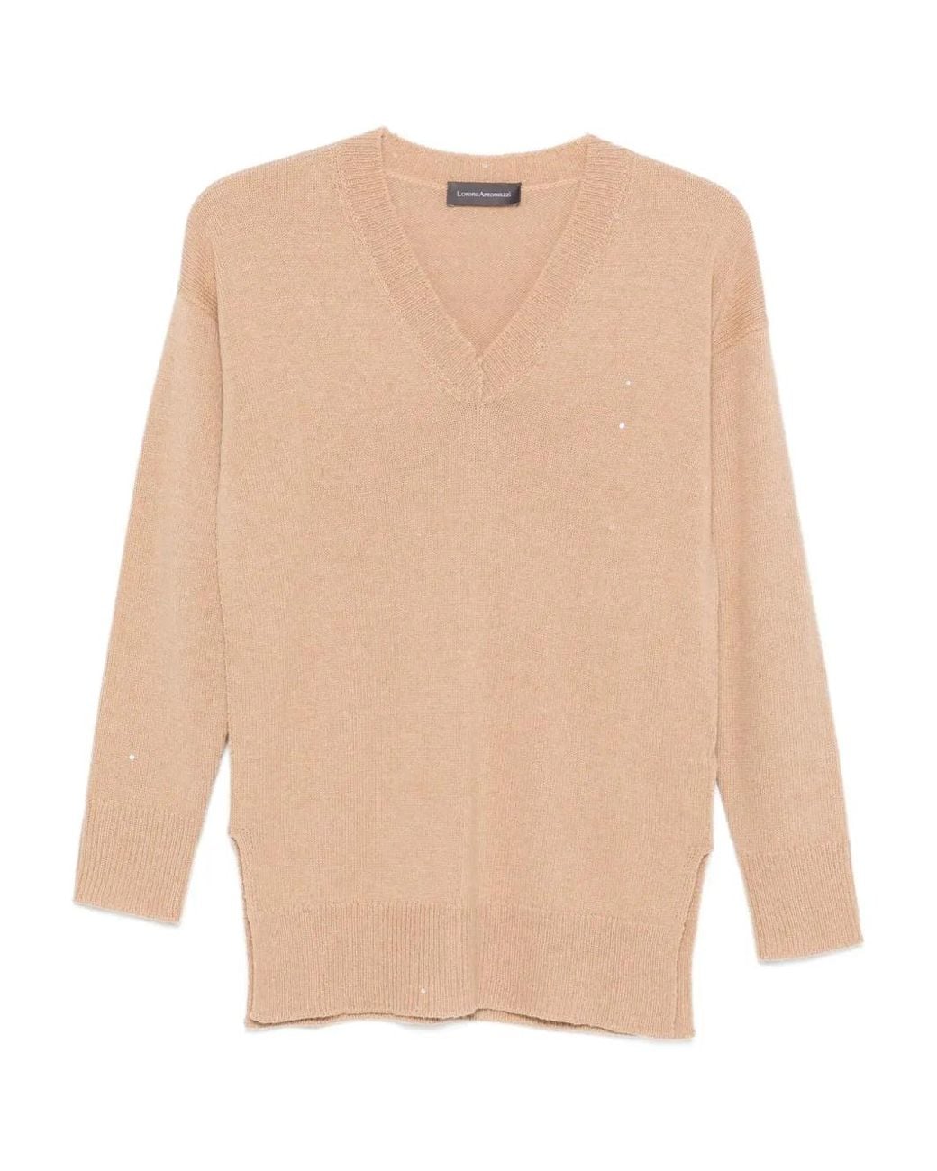 Lorena Antoniazzi White V-Neck Sweater