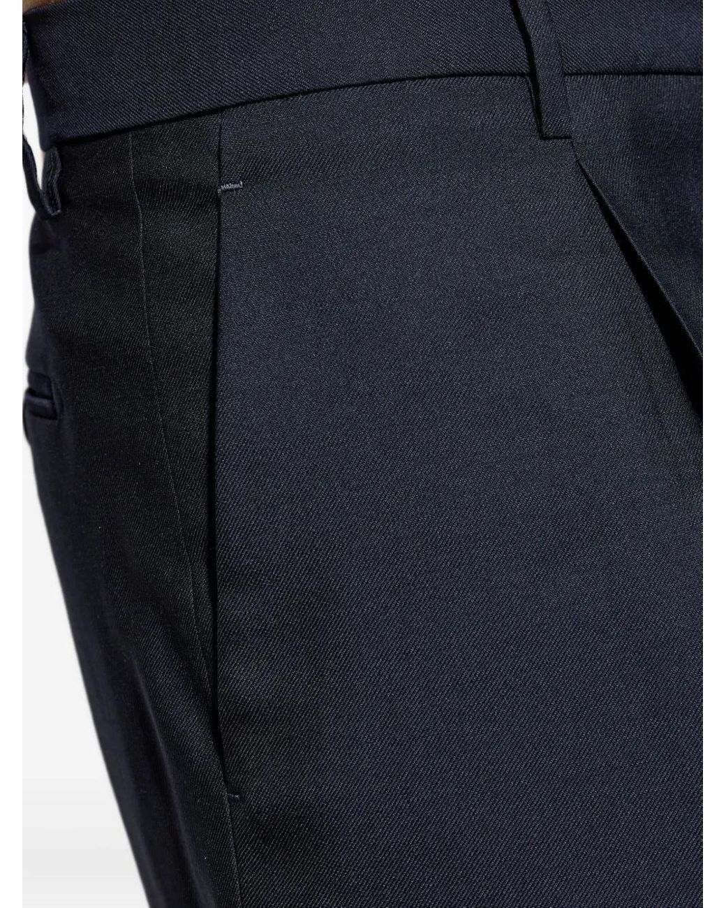 Etro Blue Darted Wool Trousers for men