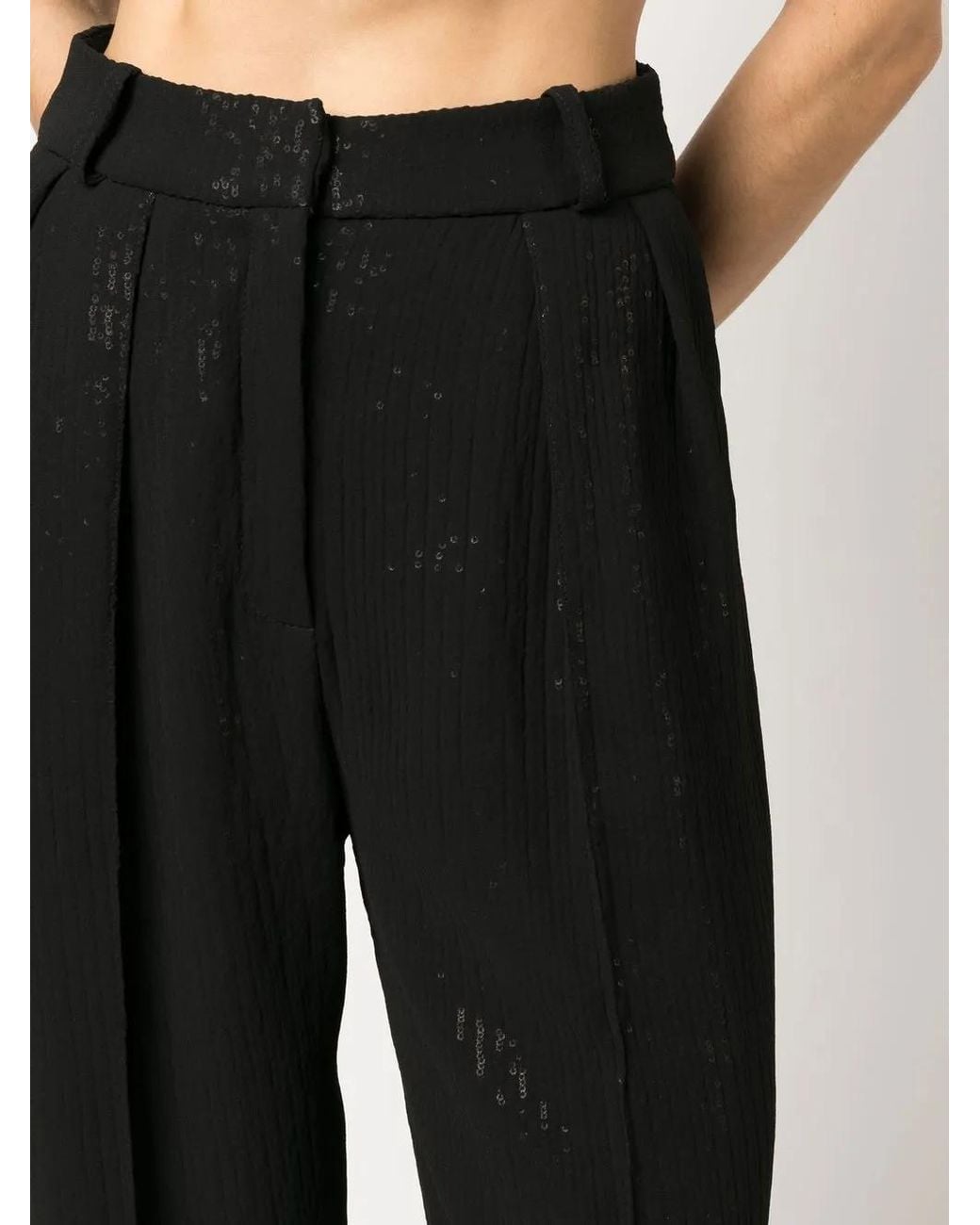 The Mannei Black 'Terras' Straight-Leg Trousers