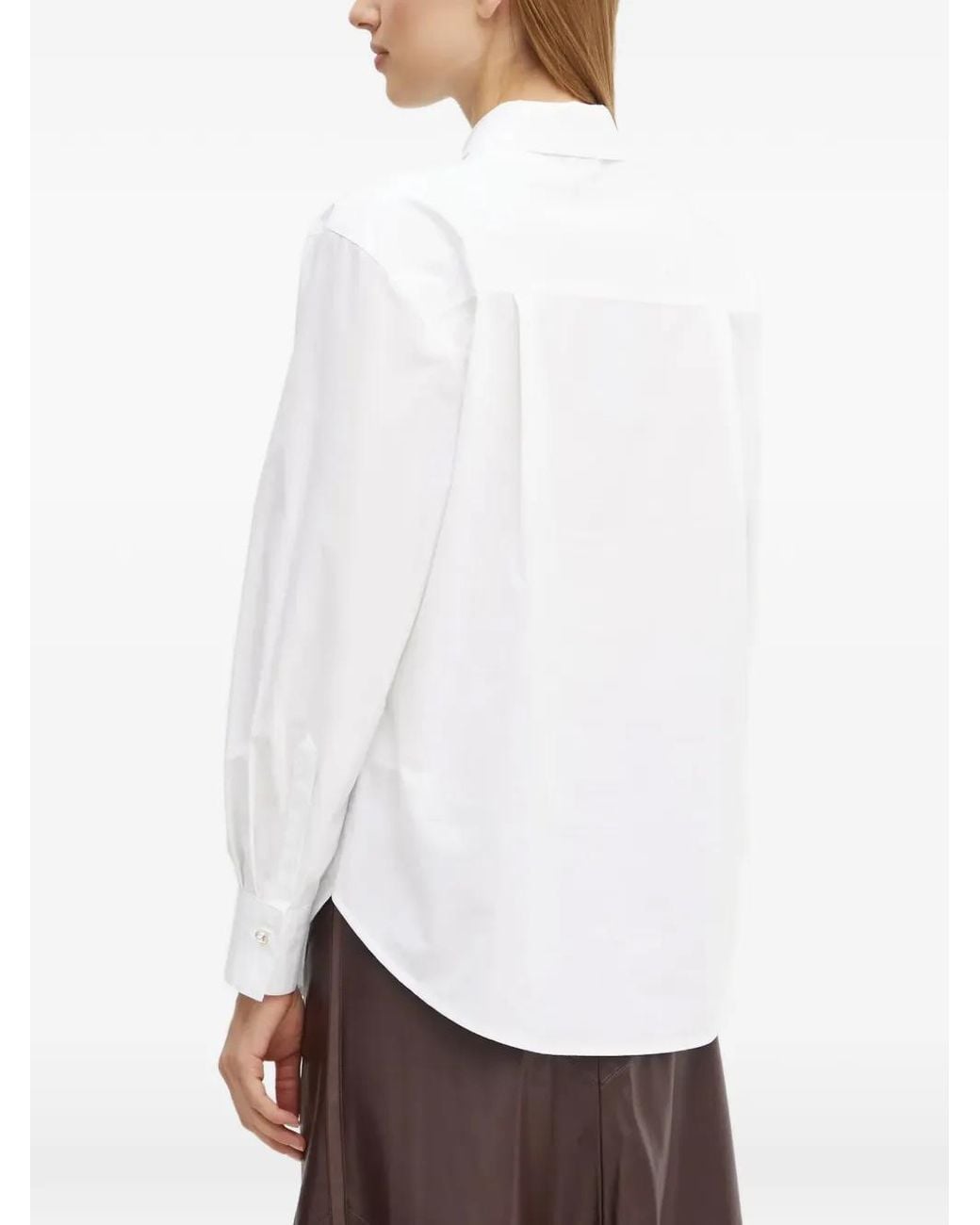 MARCIANO BY GUESS White Embellished-Button Shirt