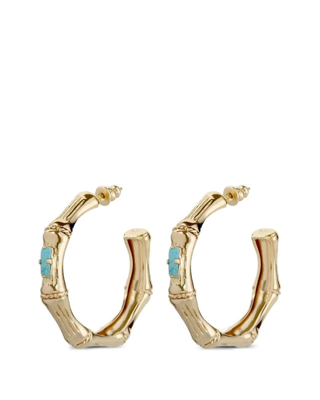 Gas Bijoux Metallic Boucles D'Oreilles Ornées De À Design Bambou