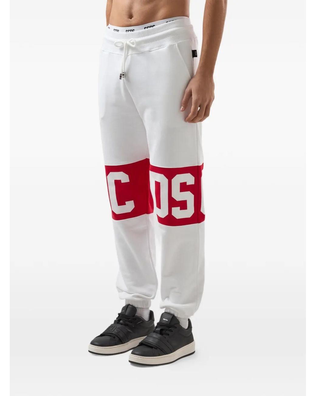 Gcds White Logo-Band Track Pants for men