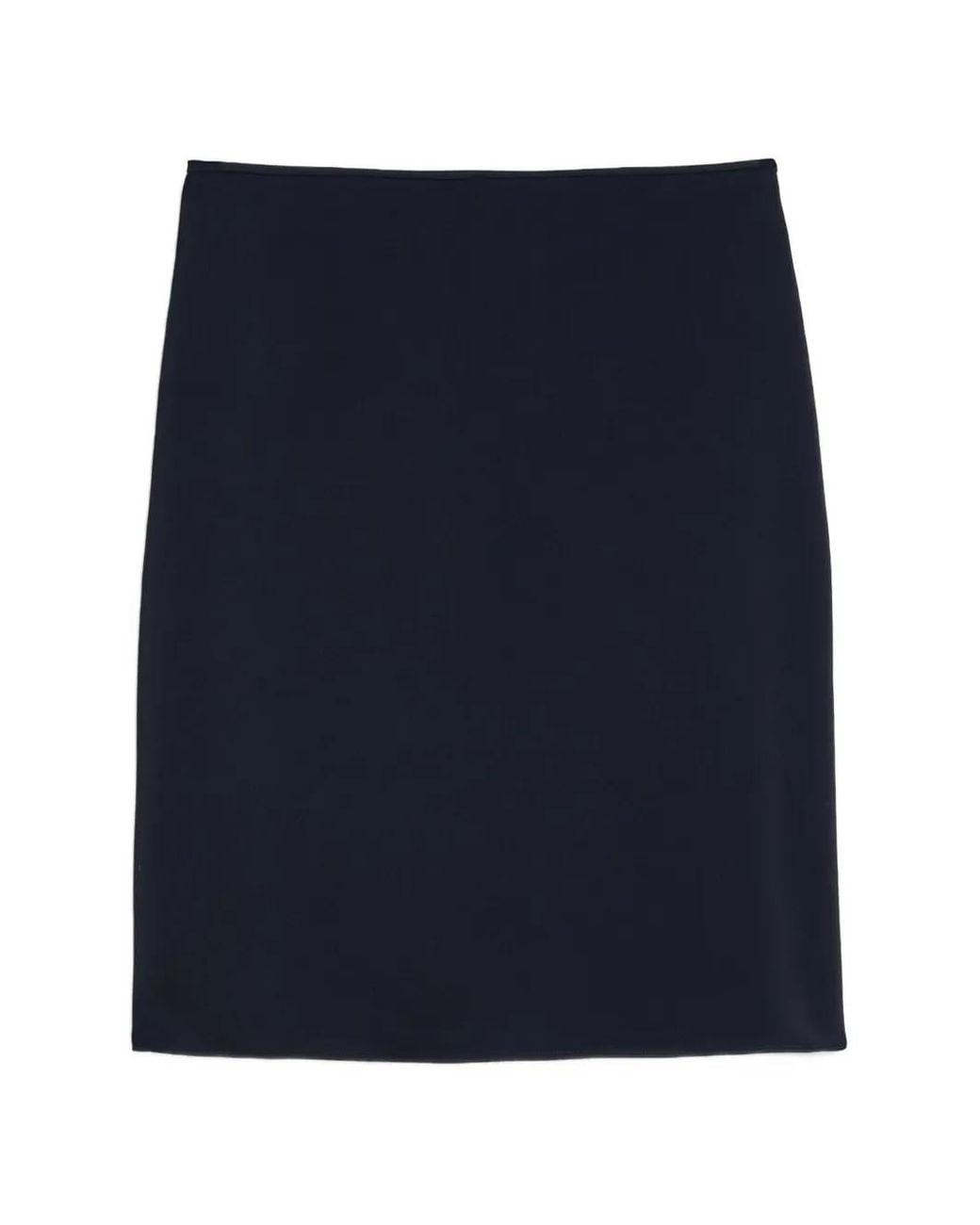 Jil Sander Blue A-Line Satin Mini Skirt