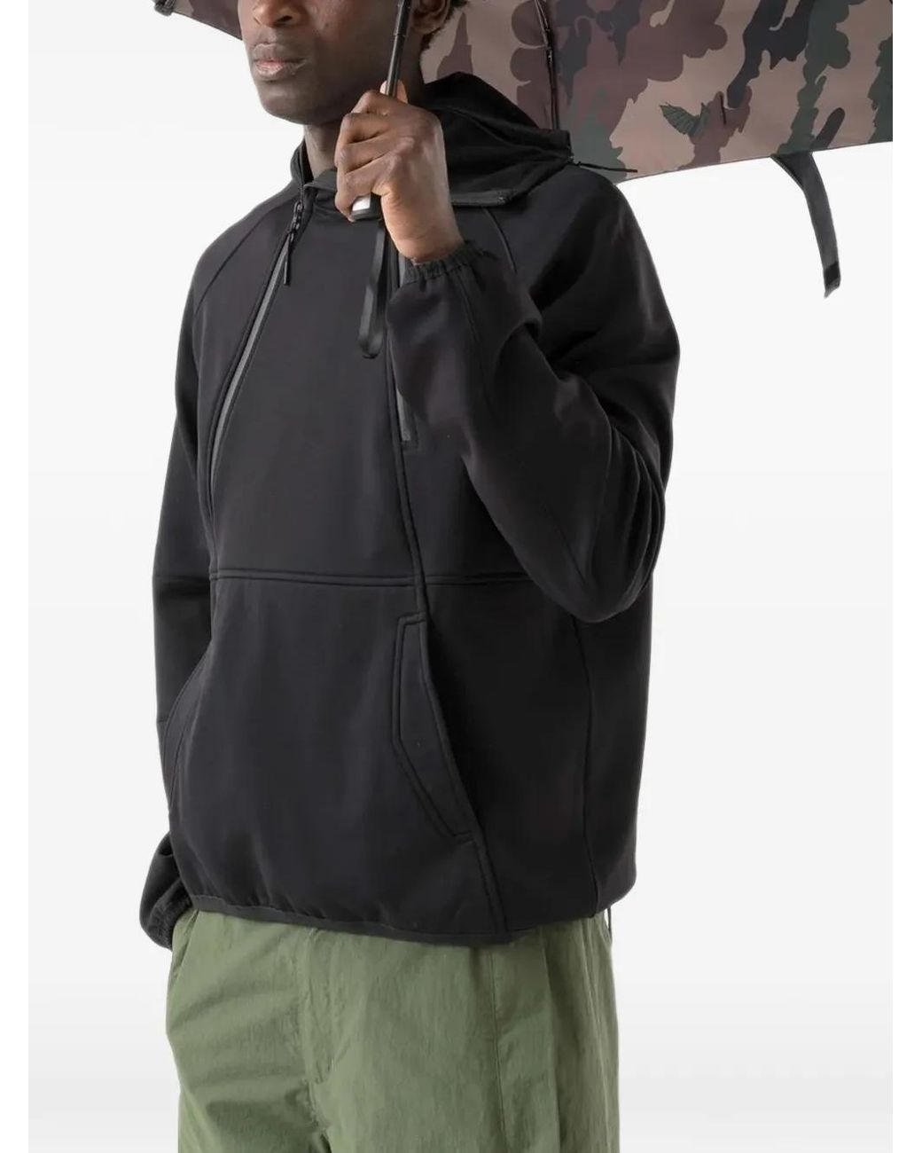 Maharishi Brown Senz Camo-Print Logo-Print Umbrella