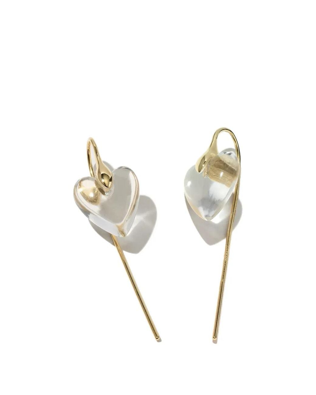 Otiumberg Metallic Heart Quartz Earrings