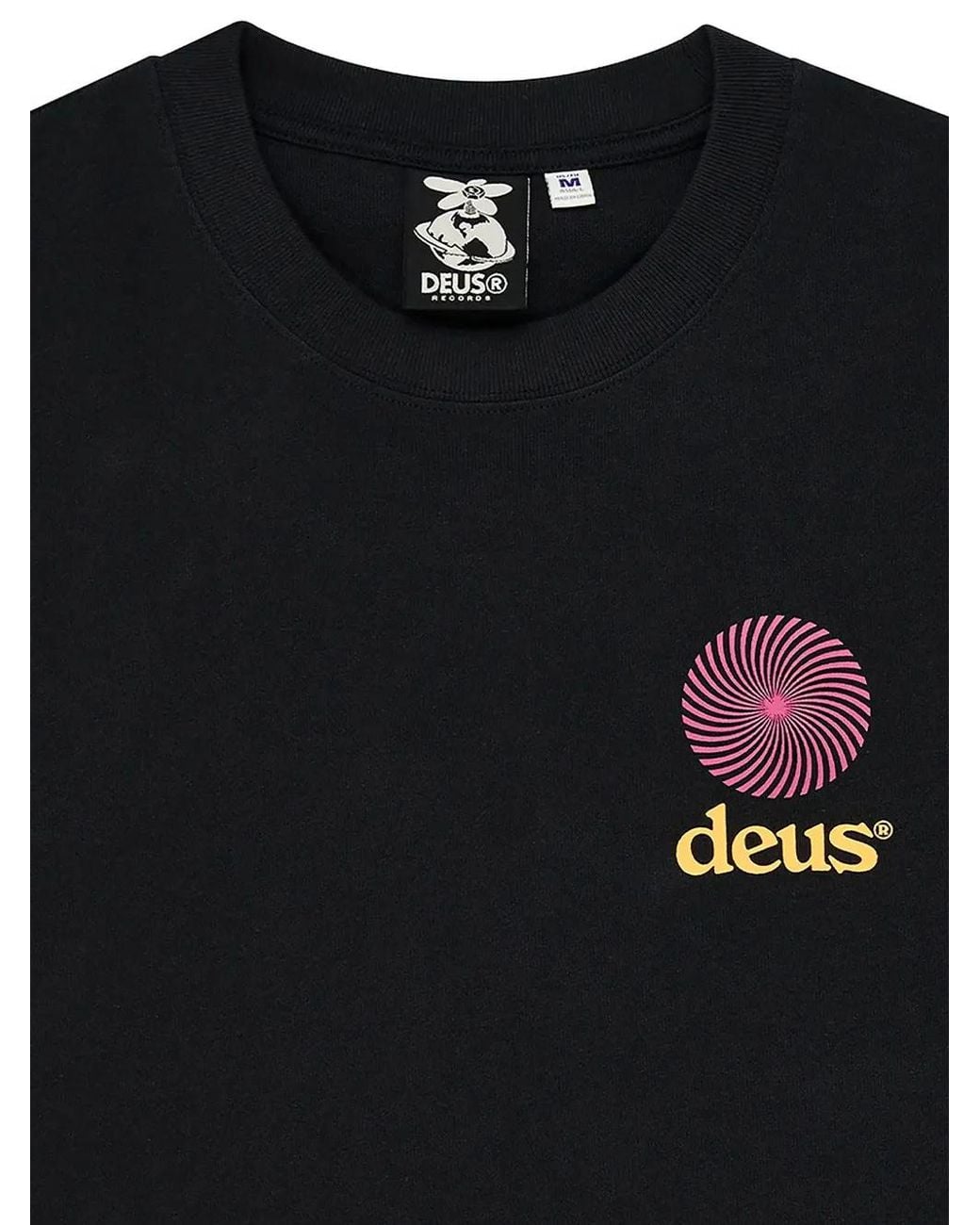 Deus Ex Machina Black Strata Os T-Shirt for men