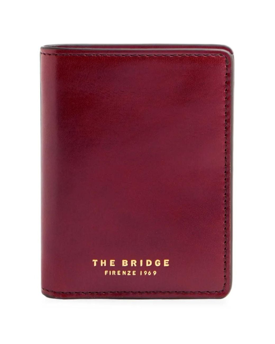 The Bridge Purple Logo-Print Leather Passport Holder